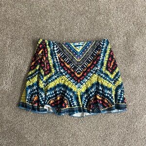 Lucky in Love Multicolor Patterned Skort